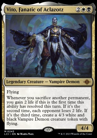 (243) Magic The Gathering The Lost Caverns of Ixalan Single: Vito, Fanatic of Aclazotz Holo Mythic