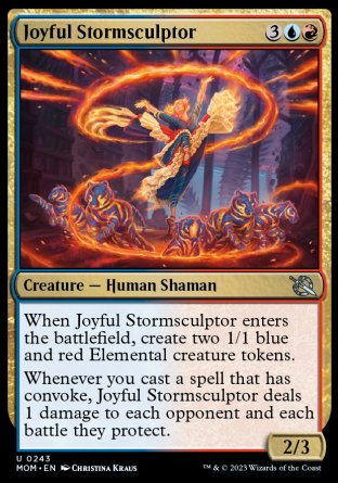 (243) Magic The Gathering March of the Machine Single: Joyful Stormsculptor Holo Uncommon
