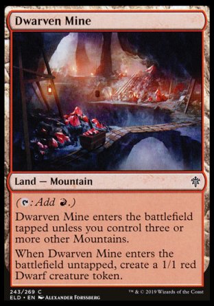 (243/269) Magic The Gathering Throne of Eldraine Single: Dwarven Mine Holo Common