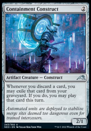 (243) Magic The Gathering Kamigawa: Neon Dynasty Single: Containment Construct Holo Uncommon