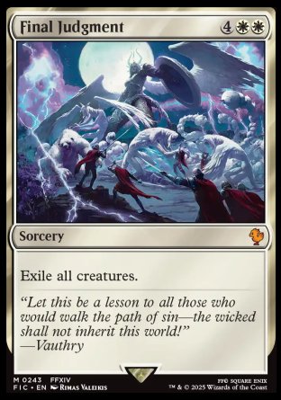 (243) Magic The Gathering Commander: Magic: The Gathering - FINAL FANTASY Single: Final Judgment Mythic