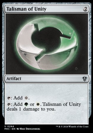 (244) Magic The Gathering Commander: Murders at Karlov Manor Single: Talisman of Unity Uncommon