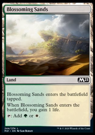 (244) Magic The Gathering Core 2021 Single: Blossoming Sands Holo Common