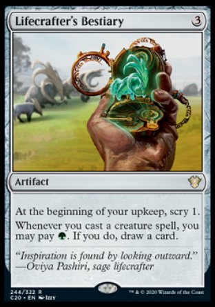 (244/322) Magic The Gathering Commander: Ikoria Single: Lifecrafter's Bestiary Holo Rare