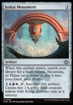 (244) Magic The Gathering Tarkir: Dragonstorm Single: Jeskai Monument Holo Uncommon