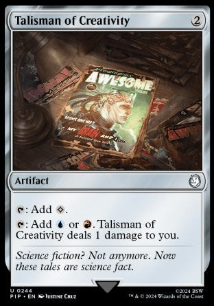 (244) Magic The Gathering Universes Beyond: Fallout Single: Talisman of Creativity Holo Uncommon
