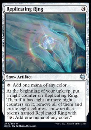 (244/285) Magic The Gathering Kaldheim Single: Replicating Ring Holo Uncommon