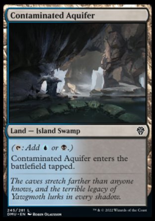 (245) Magic The Gathering Dominaria United Single: Contaminated Aquifer Holo Common