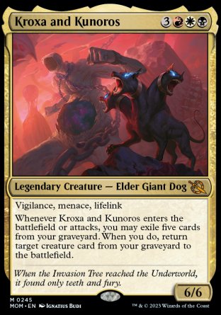 (245) Magic The Gathering March of the Machine Single: Kroxa and Kunoros Holo Mythic
