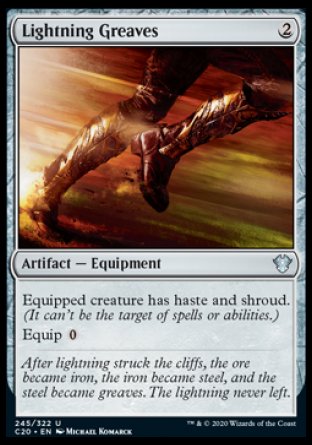 (245/322) Magic The Gathering Commander: Ikoria Single: Lightning Greaves Holo Uncommon