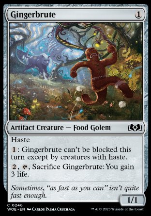 (246) Magic The Gathering Wilds of Eldraine Single: Gingerbrute Holo Common