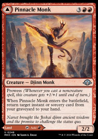 (246) Magic The Gathering Modern Horizons 3 Single: Pinnacle Monk // Mystic Peak Uncommon