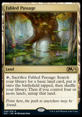 (246) Magic The Gathering Core 2021 Single: Fabled Passage Holo Rare