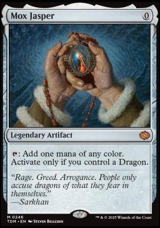 (246) Magic The Gathering Tarkir: Dragonstorm: Promos Single: Mox Jasper (V.1) Mythic