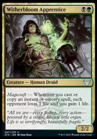 (247) Magic The Gathering Strixhaven: School of Mages Single: Witherbloom Apprentice Holo Uncommon