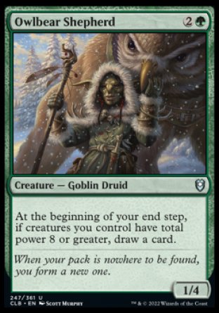 (247) Magic The Gathering Commander Legends: Battle for Baldur's Gate Single: Owlbear Shepherd Uncommon