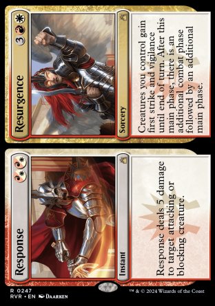 (247) Magic The Gathering Ravnica Remastered Single: Response // Resurgence Holo Rare