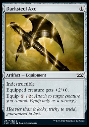 (247/332) Magic The Gathering Double Masters Single: Darksteel Axe Holo Common