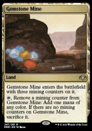(247) Magic The Gathering Dominaria Remastered Single: Gemstone Mine Holo Rare