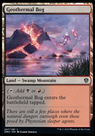 (247) Magic The Gathering Dominaria United Single: Geothermal Bog Holo Common