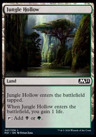 (247) Magic The Gathering Core 2021 Single: Jungle Hollow Holo Common