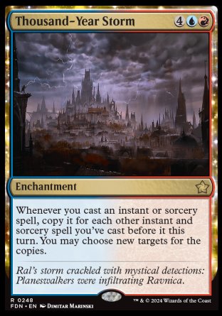 (248) Magic The Gathering Magic: The Gathering Foundations Single: Thousand-Year Storm Holo Rare