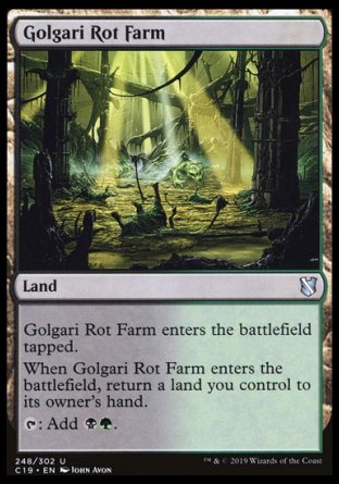 (248) Magic The Gathering Commander 2019 Single: Golgari Rot Farm Uncommon