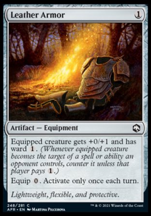 (248) Magic The Gathering Adventures in the Forgotten Realms Single: Leather Armor Holo Common