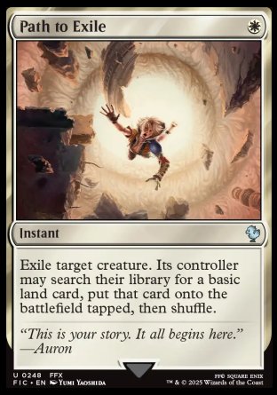 (248) Magic The Gathering Commander: Magic: The Gathering - FINAL FANTASY: Collector's Edition Single: Path to Exile Holo Uncommon