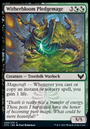 (249) Magic The Gathering Strixhaven: School of Mages Single: Witherbloom Pledgemage Holo Common
