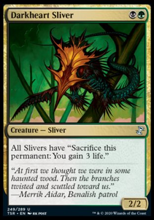(249/289) Magic The Gathering Time Spiral Remastered Single: Darkheart Sliver Holo Uncommon