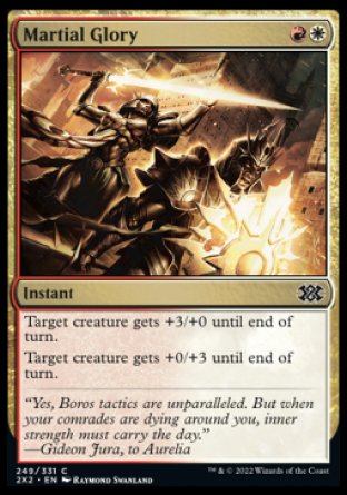 (249) Magic The Gathering Double Masters 2022 Single: Martial Glory Holo Common