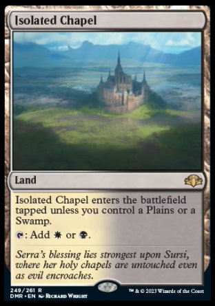 (249) Magic The Gathering Dominaria Remastered Single: Isolated Chapel Rare