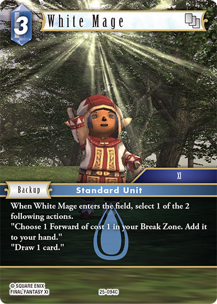 (094) Final Fantasy TCG Tears of the Planet Single: White Mage (25-094) Holo Common