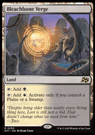 (250) Magic The Gathering Aetherdrift Single: Bleachbone Verge Holo Rare