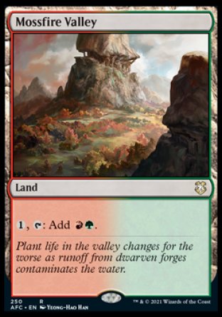 (250) Magic The Gathering Commander: Adventures in the Forgotten Realms Single: Mossfire Valley Rare