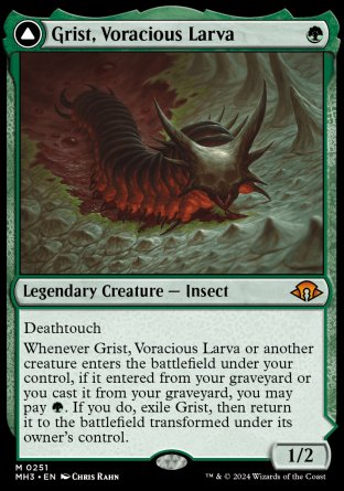 (251) Magic The Gathering Modern Horizons 3 Single: Grist, Voracious Larva // Grist, the Plague Swarm Holo Mythic