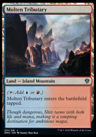 (251) Magic The Gathering Dominaria United Single: Molten Tributary Common