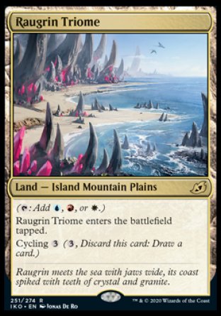 (251) Magic The Gathering Ikoria: Lair of Behemoths: Promos Single: Raugrin Triome (V.1) Holo Rare