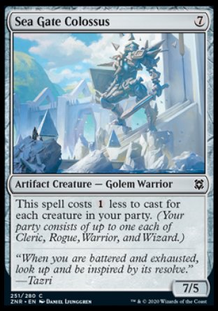 (251/280) Magic The Gathering Zendikar Rising Single: Sea Gate Colossus Common