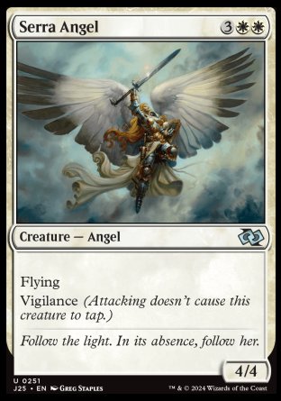 (251) Magic The Gathering Foundations Jumpstart Single: Serra Angel Uncommon