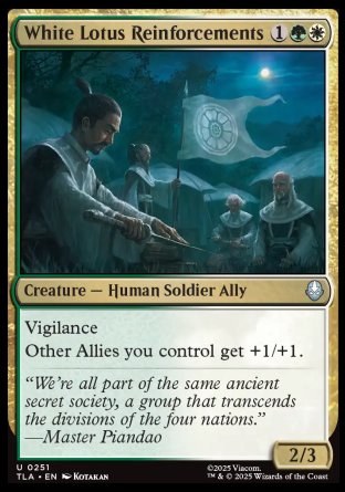 (251) Magic The Gathering Magic: The Gathering | Avatar: The Last Airbender Single: White Lotus Reinforcements Uncommon