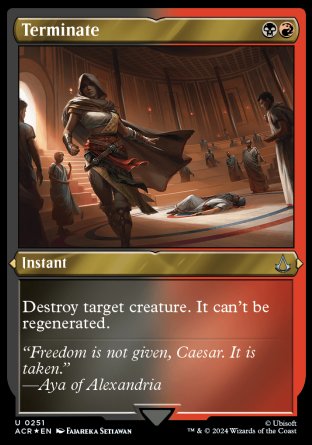 (251) Magic The Gathering Universes Beyond: Assassin's Creed: Extras Single: Terminate (V.2) Uncommon