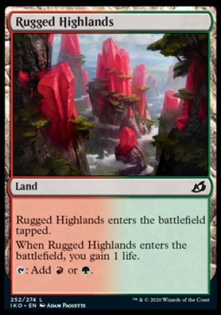 (252/274) Magic The Gathering Ikoria: Lair of Behemoths Single: Rugged Highlands Holo Common