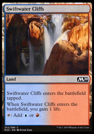 (252/280) Magic The Gathering Core 2020 Single: Swiftwater Cliffs Holo Common