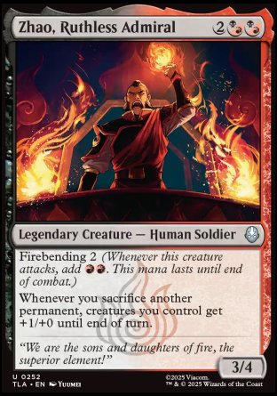 (252) Magic The Gathering Magic: The Gathering | Avatar: The Last Airbender Single: Zhao, Ruthless Admiral Uncommon
