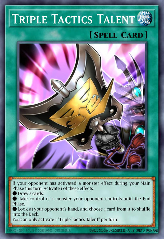(063) YuGiOh TCG RA01: 25th Anniversary Rarity Collection Single: Triple Tactics Talent (V.7 - Ultimate Rare)  Ultimate Rare