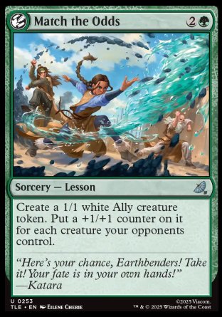 (253) Magic The Gathering Magic: The Gathering | Avatar: The Last Airbender: Eternal Single: Match the Odds Holo Uncommon
