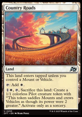 (253) Magic The Gathering Aetherdrift Single: Country Roads Uncommon