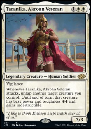 (253) Magic The Gathering Jumpstart 2022 Single: Taranika, Akroan Veteran Rare